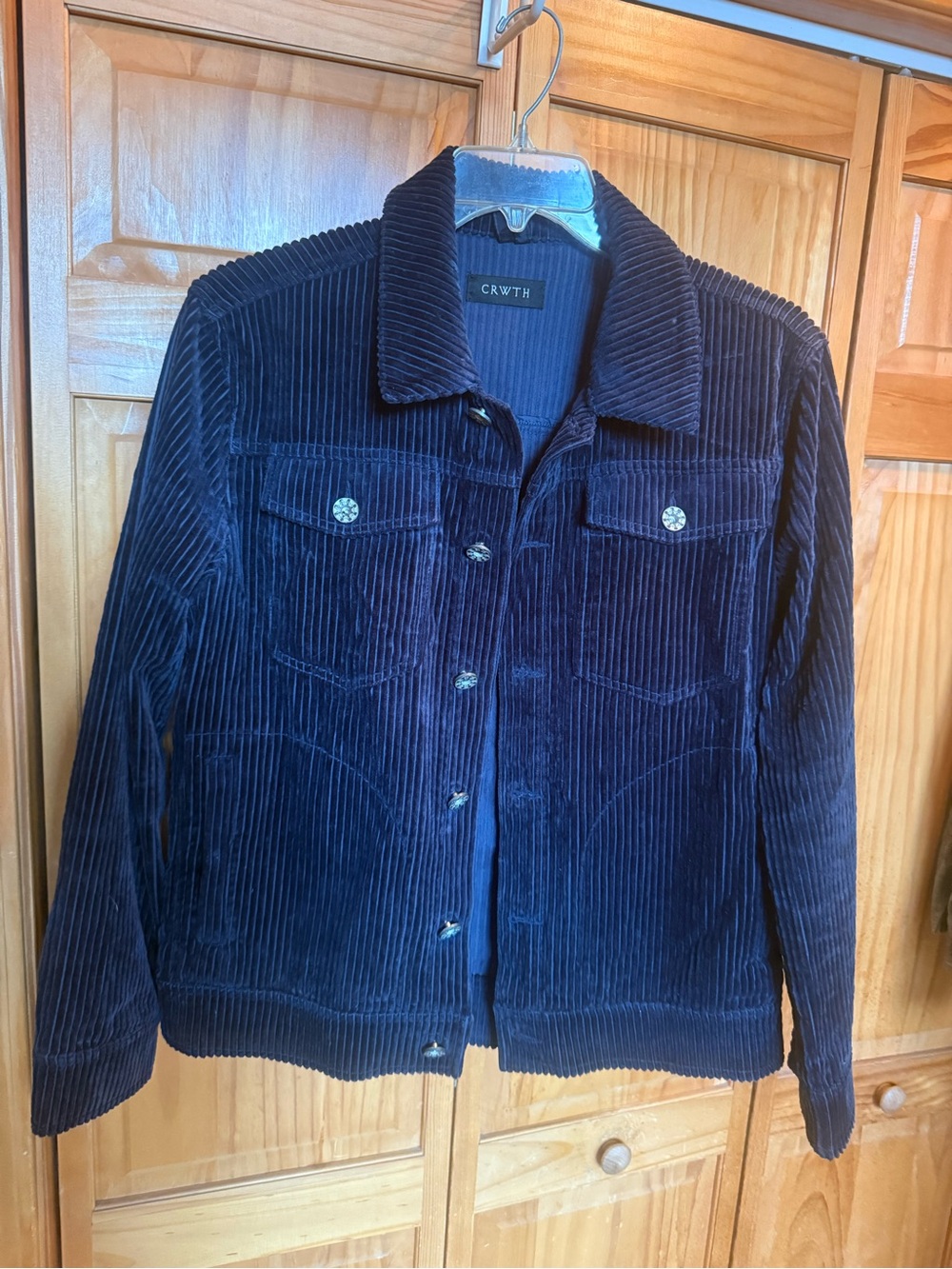 Men's Navy Corduroy Shirt Jacket